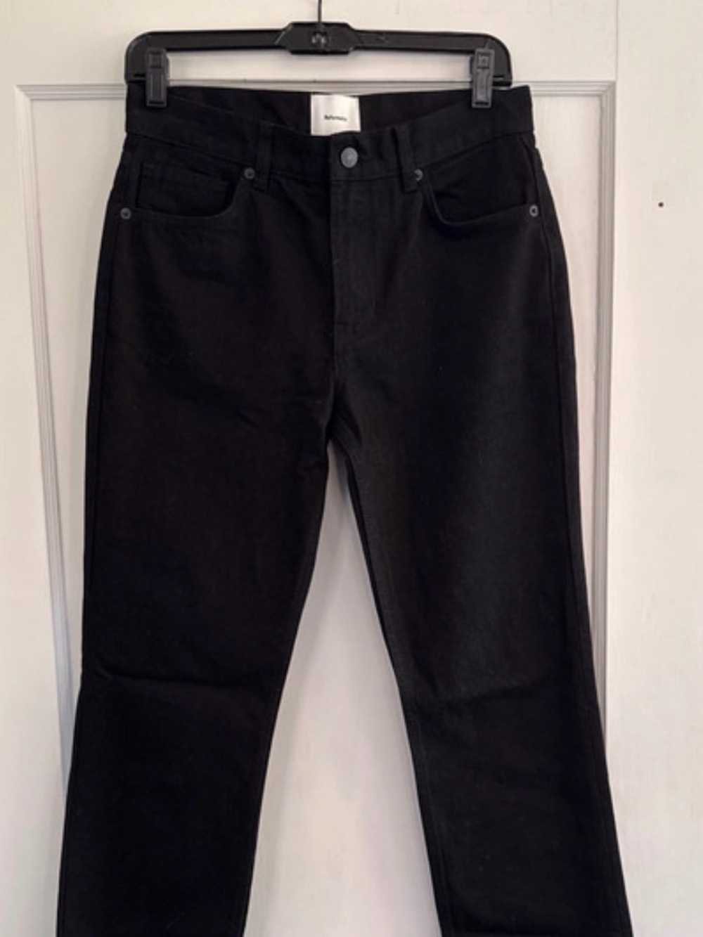 Reformation Greer Mid-Rise Straight Jeans – Black – Size 26
